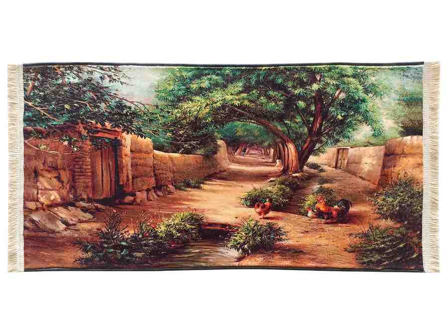 تابلو فرش سه بعدی برجسته دختر و ببر مناسب برای سالن پذیرایی و اتاق خواب